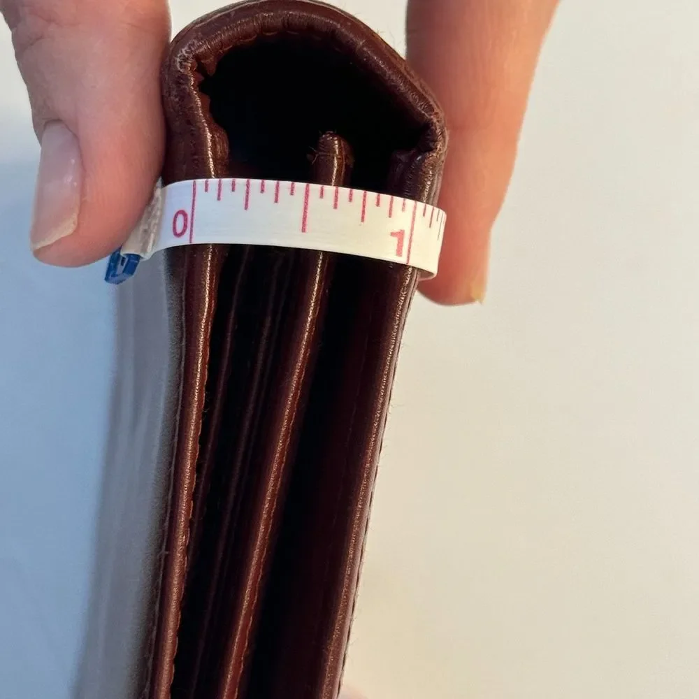 CARTIER Burgundy Bordeaux Leather Clutch Purse Bag - Authentic - Picture 15 of 16